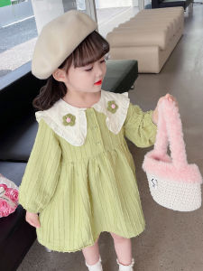 เจ้าหญิง เดรส สําหรับเด็กผู้หญิง ฤดูใบไม้ร่วง ใส่เด็กอายุ 3-4 ปี ทันสมัย วันเกิด เดรส ตุ๊กตา ปกเสื้อ ฤดูใบไม้ผลิ ฤดูใบไม้ร่วง แขนยาวความยาวปานกลาง กระโปรง