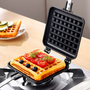 Non-Stick Pancake Maker Grids Baking Tools Home Use DIY Pastry Waffle Iron Aluminum Alloy Cartoon Style Kitchen Appliance
