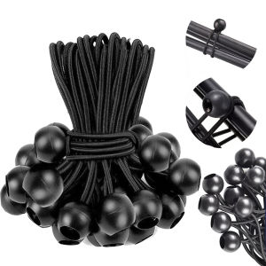 Outdoor Elastic Ball Rope Bungee Cords Portable Tent Fixing Tarpaulin Awning Canopy Heavy Duty Tarp Tie Down Tent Accessories