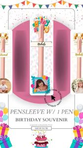 Aesthetic Pastel Ballpen Set with Sleeves (1pc) - Birthdays/Giveaways/Gift/Souvenir