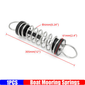 316 Stainless Steel 6mm x 305mm Silence Mute Anchor Dock Line Mooring Spring Damper Snubber Springs Boat Marine Hardware