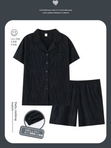 New 2025 Cotton Pajamas Loose Fit Lightweight Short Sleeve Couples Sleepwear Home Clothes Comfortable Breathable Summer Nightgown