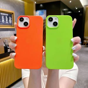 Orange Matte Case For iPhone 16 Pro Max 15 Plus 14 13 12 11 iPhone16 16Pro 16Plus 15Pro 14Pro Green Pink Phone Cover Accessories
