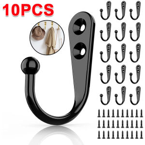 10 cái tường phong cách retro móc đôi-lỗ kim loại cốc móc với ốc vít treo tường móc treo áo cổ móc phụ kiện phòng tắm nhà bếp