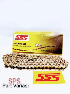 Rantai rante motor sss GR428SB-130L warna gold universal semua motor bebek dan sport SSS