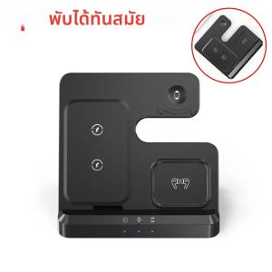 แท่นชาร์จไร้สายแบบ3 in 1สำหรับซัมซุง S23 S22 S20 S21อัลตร้าโน้ตกาแล็คซี่5 4ตาใช้งาน15W ชาร์จเร็วแท่นชาร์จ