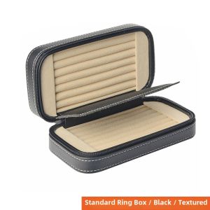 High-End Leather Jewelry Box Large Capacity Ring Earring Display Case Portable Travel Jewelry Box Multi-Function Velvet Interior