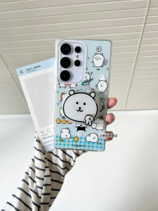 Samsung S25 Ultra Edge S24 plus Note20 A72 A71 A55 Magnetic Attraction Phone Case with Stand Shockproof Cute Cartoon Design