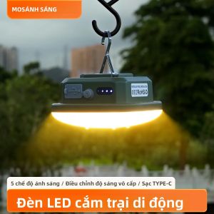 Đèn Lồng Cắm Trại LED Di Động MOSLIGHTING Với 5 Chế Độ Có Thể Điều Chỉnh Độ Sáng USB Có Thể Sạc Lại Đèn Treo Lều Để Chiếu Sáng Khẩn Cấp Ngoài Trời