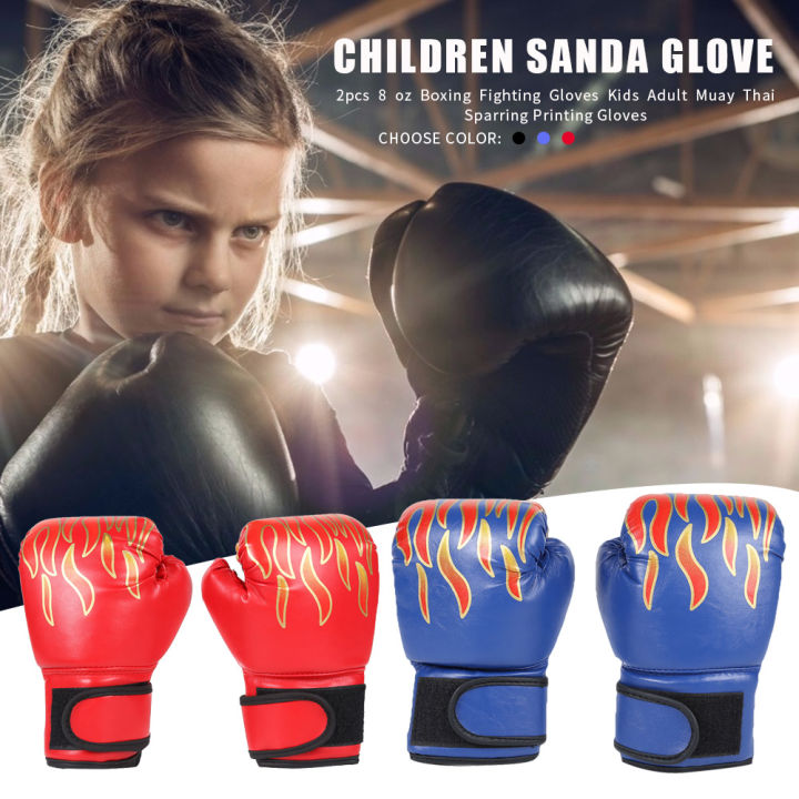 2pcs Boxing Training Fighting Gloves Leather Kid Sparring Kickboxing Gloves  Lazada PH