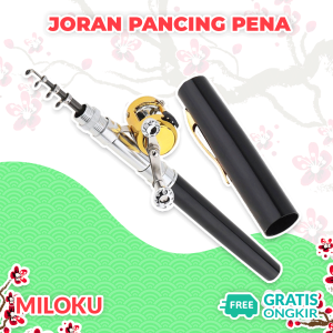 Miloku Set Joran Pancing Pena Extreme Fishing Rod Pen Alat Pancingan Kail Pulpen Mini Ikan Danau Sungai Saku