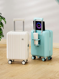 Mini 14-Inch Travel Suitcase for Men And Women Lightweight Check-In Bag with Combination Lock Fashionable Trendy Polyester Lining