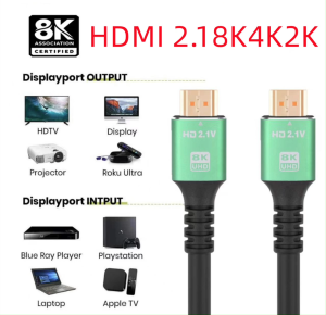 4K 2.1 เอชดีเอ็มไอ คุณภาพดี 8K4K2K Ultra HD Resolution 1.5M/3M/5M/10M/15m หรือการเปลี่ยนแปลงระดับความสามารถจาก 100" - 200