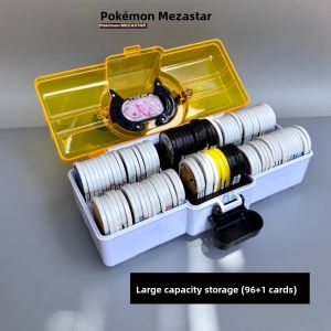 Pokemon Shiny Star Large Capacity Storage Box Game Card Tray Protector Mezastar Cartoon Anime Stationery Organizer Case