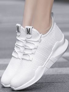 Summer White Dancing Shoes Soft Bottom No Fatigue Medium Heel Womens Yang LiPing Square Dance Shoes High Elastic Light Step Dance Shoes