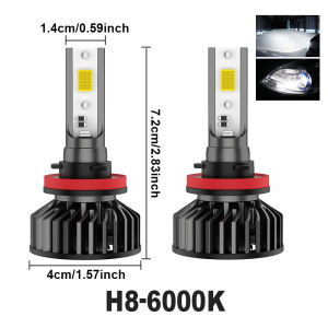 Bullvision H7 LED H11 H4 Hi/Lo H8 HB3 HB4 9005 9006 Car Headlight Bulbs 5000K 6000K COB Car Lights 50000LM 500W 12V Turbo Fan