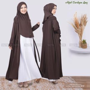 Hijab Cleo Cardigan panjang hijab gamis 2in1