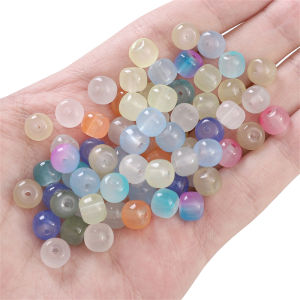 30pcs Glass Barrel Beads Round Loose Spacer Beads For Handmade Bracelet Necklace Jewelry Making DIY Crafts Accessories
