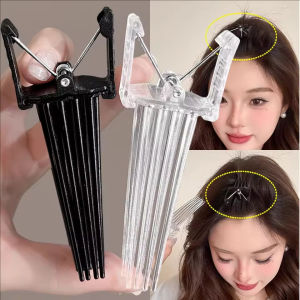 Dorisna 2 cái kẹp tóc mềm mại Kẹp Nâng rễ Kẹp Tóc Kẹp Uốn hình cố định tóc mái tạo khối Kẹp tạo kiểu tóc vương miện cao
