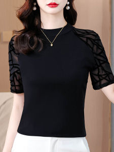 DAIXIANGFEIZI | Short Sleeve Slim Fit Large Size Mesh T-Shirt