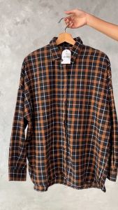 Ixora Esha Oversized Shirt - Kemeja Flannel Wanita Oversize Flanel Kotak Checkered