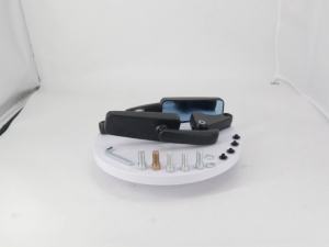 Motorcycle Rearview Mirror Retro Japanese Horn Mirror Electric Vehicle Universal Blue Mirror Polygonal Auxiliary Reversing Mirror