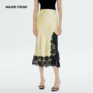 Black Sleeveless Knitted Lace Satin Summer Outfit Set