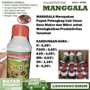 MANGGALA 500ml - Pupuk Organik Cair untuk Semua Jenis Tanaman Paling Ampuh Memacu pertumbuhan tanaman Memperbanyak percabangan Merangsang perakaran Merangsang munculnya bunga / buah lebih cepat dll TERLARIS