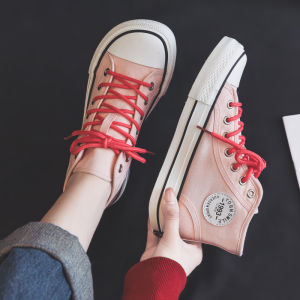 Versatile High-Top Canvas Shoes Womens Thin White Casual Student Board Shoes Purple Taro Spring Summer New Arrival YOBN