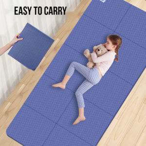 JBA Foldable Yoga Mat Travel With Bag Thick 6MM Non Slip TPE Portable Lightweight Waterproof Exercise Mat Workout Women Good Quality High Density