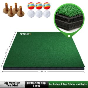 PGM GOLF | Anti-slip 3D Golf Practice Mat 1.5x1.5m