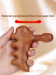 Sandalwood Foot Bottom Massager Acupoint Massage Stick Meridian Health Care Tool Grooming Personal Care Comb Family Use