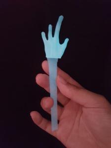 Dayo Alien Hand Bookmarks - based on Roswell anatomical accounts - 3D Printed Luminous / Glow-in-the-Dark