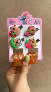 Fyngalery ♛ Set Jepit Jedai Aksesoris Rambut Anak Isi 6 Motif Kartun Lucu DP404