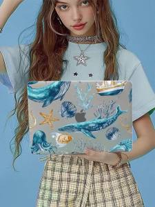 Marine Life Laptop Case For Macbook Air 13 2025 Case M2 M3 M4 Chip MEO A304 Cover for Air 15 M4 2025 A3241 M3 M2 15.3 Case