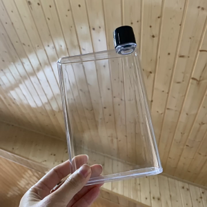 ขวดน้ำแบบพกพา ทรงแบน สีใส ขนาด A5 A6 420/350ML