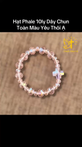 Vòng Tay Công Giáo - Lắc Tay Mân Côi Hạt Phale 10ly Dây Chun Co Giãn Đàn Hồi Dễ Chịu Thiết Kế Kết Hợp Cùng Thánh Giá Phale Trong Suốt Tạo Lên Chiếc Vòng Bắt Mắt Và Ý Nghĩa.