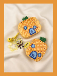 Fun Cute SpongeBob Pineapple House AirPods4 Protective Case Wireless Bluetooth  pro Earphone Shell Second Generation Third Generation Aipods2 Aipods2 Generation Five