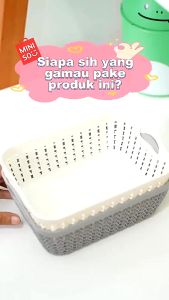 Miniso Keranjang Penyimpanan nyaman Persegi Panjang - Biru Muda