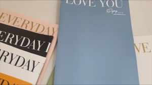 20 Lembar Kertas Buket Motiff I LOVE YOU Flower Wrapping Paper Cellophane Bouquet Valantine KB6109