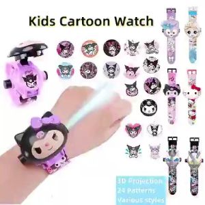Kuromi Digital Children Flippable Projection Watch Kids Sports Electronic Watches Toy