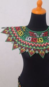 Renda Bordir Kostum Tari Motif Dayak Bintang