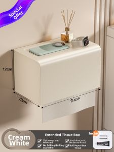 LOCIKA | Wall-mounted High-quality Waterproof Aluminum Toilet Paper Holder No Drilling