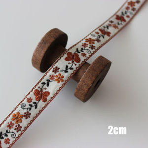 Cottontime Autumn Themed Embroidered Floral Trim Hanfu Ethnic Style Material Accessories Chinese Traditional Costume Edging