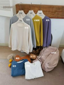 Fleece Lined Hoodie Womens Loose Base Layer Top Wooden Edge Ear Design Autumn Winter Fashion Artistic Vintage Style Sweatshirt