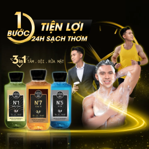 Sữa Tắm Gội Rửa Mặt 3in1 BONDY CARE MEN – Sạch Sâu Dưỡng Ẩm Hương Nước Hoa Nam Lịch Lãm & Cuốn Hút