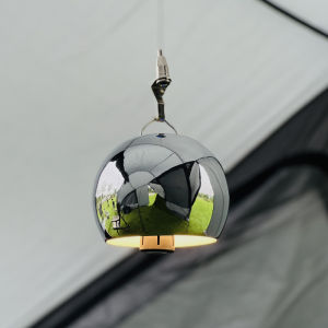 Aluminum Alloy Ball Lampshade Mirror Art Tent Suspension Lamp Goalzero round Shape Universal Explore38 Camping Lighting Accessory