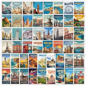 50-100PCS Europe Travel Graffiti Stickers Waterproof Decals for Water Bottle Phone Luggage Scrapbook Traveler Gift Souvenir