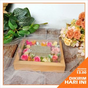 Tempat Perhiasan Mahar dan Seserahan Kayu Kotak Display Cincin Tunangan Lamaran dan Pernikahan - KCBM
