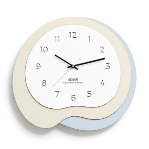 NORI Cream Style Clock Wall Hanging Clock for Living Room No Drilling Required New 2025 Model Home Decorative Item